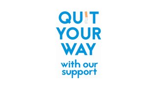 Logo has the text "Quit your way with our support".